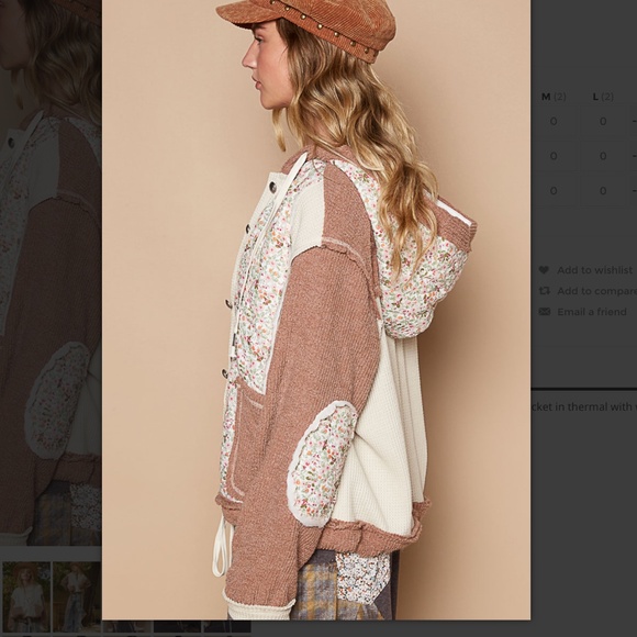 POL “ Chicago 5  “ POL Quilted Thermal Jacket with Waist String and Hood 80 - Picture 5 of 10